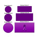 Trio de Capas Cilindros + Painel Veste Fácil Tema Janeiro Roxo