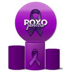 Trio de Capas Cilindros + Painel Veste Fácil Tema Janeiro Roxo