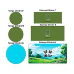 Trio de Capas de Cilindros Veste Fácil C/ Elástico Tema Jardim Encantado 9