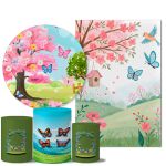 Kit Casado Veste Fácil Trio de Capas Cilindros + Painel Redondo + Painel Retangular Tema Jrdim Encantado 9