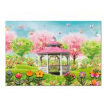 Trio de Capas Cilindros Veste Fácil + Painel Retangular Horizontal Tema Jardim Encantado 9