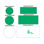 Trio de Capas Cilindros + Painel Veste Fácil Tema Julho Verde