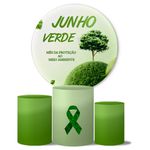 Trio de Capas Cilindros + Painel Veste Fácil Tema Junho Verde