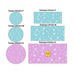 Trio de Capas Cilindros + Painel Veste Fácil Tema Little Star