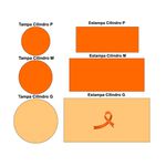 Trio de Capas Cilindros + Painel Veste Fácil Tema Maio Laranja