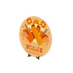 Painel Redondo 50x50 Veste Fácil C/ Elástico Tema Maio Laranja