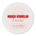 Painel Redondo Veste Fácil C/ Elástico 1,50x1,50 Tema Março Vermelho