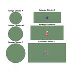 Trio de Capas de Cilindros Veste Fácil C/ Elástico Tema Maria Das Dores