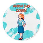 Painel Redondo Veste Fácil C/ Elástico 1,50x1,50 Tema Maria Das Dores