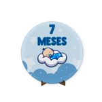 Painel Redondo 50x50 Veste Fácil C/ Elástico Tema Mêsversário Azul