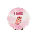 Painel Redondo 50x50 Veste Fácil C/ Elástico Tema Mêsversário Rosa