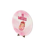Painel Redondo 50x50 Veste Fácil C/ Elástico Tema Mêsversário Rosa