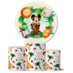Trio de Capas Cilindros + Painel Veste Fácil Tema Mickey Safari 3