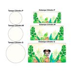 Trio de Capas de Cilindros Veste Fácil C/ Elástico Tema Minnie Safari 1