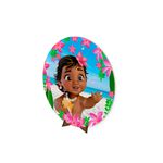 Painel Redondo 50x50 Veste Fácil C/ Elástico Tema Moana Baby