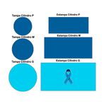 Trio de Capas Cilindros + Painel Veste Fácil Tema Novembro Azul 2