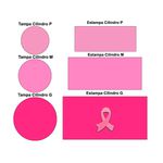 Trio de Capas de Cilindros Veste Fácil C/ Elástico Tema Outubro Rosa 3