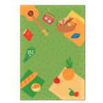 Painel Retangular Passa Varão 1,50x2,20 Tema Piquenique