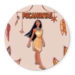 Painel Redondo Veste Fácil C/ Elástico 1,50x1,50 Tema Velho do Pocahontas