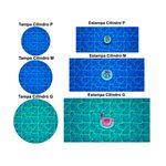 Trio de Capas Cilindros + Painel Veste Fácil Tema Pool Party 7