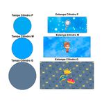 Trio Capas Cilindros + Capa Painel Veste Fácil Príncipe Cute