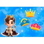 Trio De Capas Cilindros + Painel Retangular Horizontal Príncipe Cute