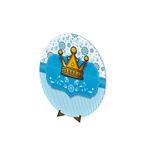 Painel Redondo 50x50 Veste Fácil C/ Elástico Tema Realeza Azul 2