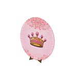 Painel Redondo 50x50 Veste Fácil C/ Elástico Tema Realeza Rosa 2