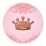 Painel Redondo Veste Fácil C/ Elástico 1,50x1,50 Tema Realeza Rosa 2