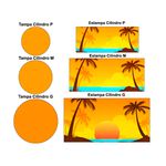 Trio de Capas de Cilindros Veste Fácil C/ Elástico Tema Tardezinha 8