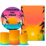 Kit Casado Veste Fácil Trio de Capas Cilindros + Painel Redondo + Painel Retangular Tema Tardezinha 8