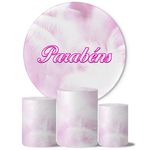 Trio Capas Cilindros + Painel Veste Fácil Parabéns Rosa