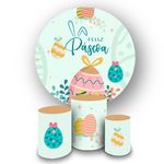 Trio Capas Cilindros + Painel Tema Páscoa 8