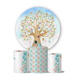 Trio Capas Cilindros + Painel Tema Passaros Pasteis
