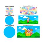 Trio Capas Cilindros + Painel Tema Plim Plim