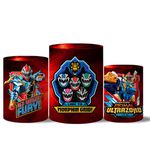 Trio Capas Cilindros Veste Fácil Power Rangers