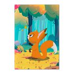 Kit Casado Veste Fácil Trio de Capas Cilindros + Painel Redondo + Painel Retangular Tema Raposa Baby 