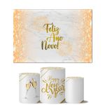Trio Capas Cilindros + Painel Retangular Horizontal Ano Novo 6