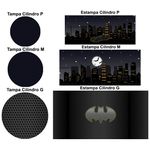 Trio De Capas Cilindros + Painel Retangular Horizontal Batman Noturno