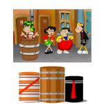 Trio De Capas Cilindros + Painel Retangular Horizontal Chaves