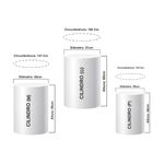 Trio Capas Cilindros + Painel Retangular Horizontal Feliz Natal 20