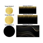 Trio Capas Cilindros + Painel Retangular Horizontal Ano Novo 5