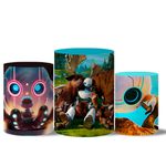 Trio Capas Cilindros Veste Fácil Robô Selvagem