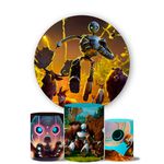 Trio Capas Cilindros + Painel Veste Fácil Robô Selvagem