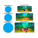 Trio Capas Cilindro Tema Tarzan Jovem