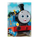 Kit Casado Veste Fácil Trio de Capas Cilindros + Painel Redondo + Painel Retangular Tema Thomas o Trem