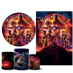 Trio Capas Cilindros + Painéis Casado Veste Vingadores 3