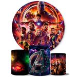 Trio Capas Cilindros + Painel Veste Fácil Vingadores 3