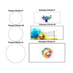 Trio de Capas de Cilindros Veste Fácil C/ Elástico Tema Volei