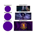 Trio Capas Cilindros + Painel Tema Wandinha 8